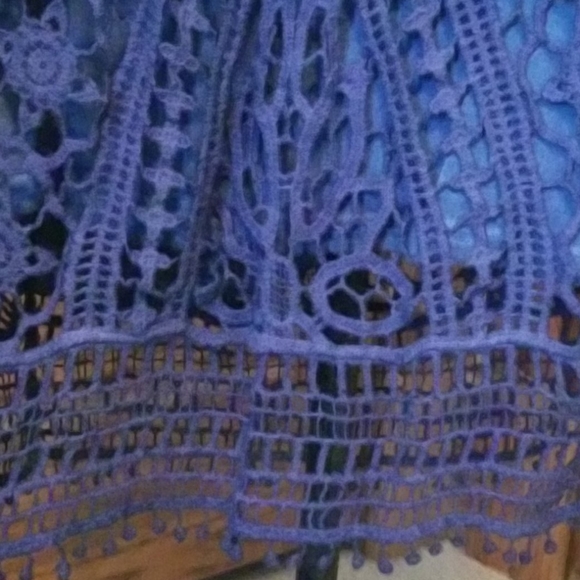 Beautiful blue crochet dress - Picture 3 of 6